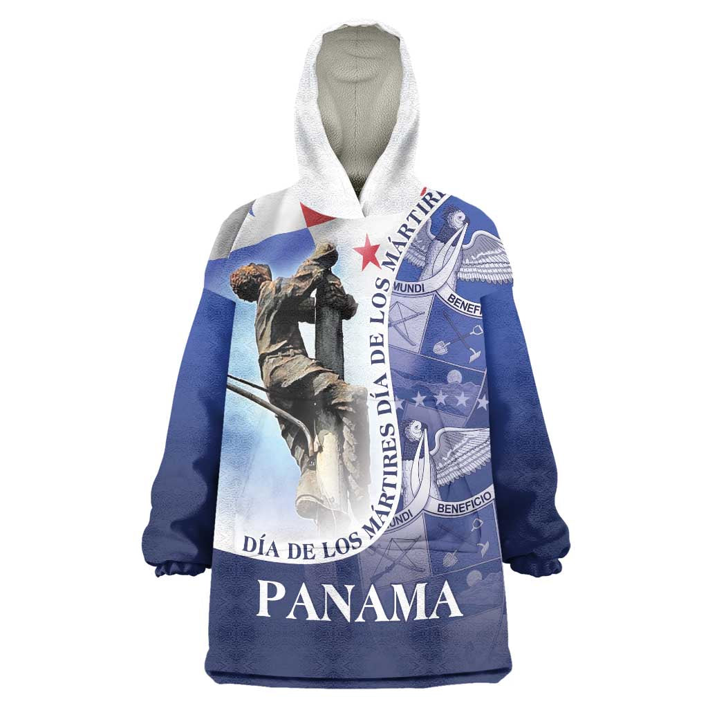 Panama Dia de los Martires Wearable Blanket Hoodie Panama Martyrs' Day Raises Flag