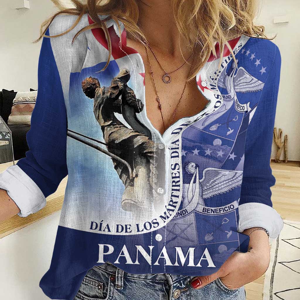 Panama Dia de los Martires Women Casual Shirt Panama Martyrs' Day Raises Flag