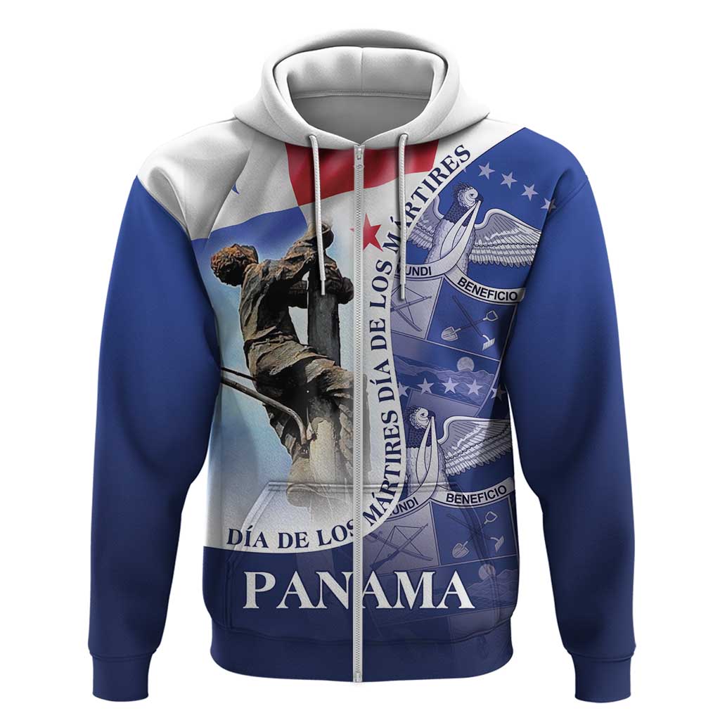 Panama Dia de los Martires Zip Hoodie Panama Martyrs' Day Raises Flag - Wonder Print Shop