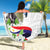 Philippines Eagle and Sampaguita Flowers Beach Blanket Polynesian Pattern LT9 - Wonder Print Shop