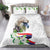 Philippines Eagle and Sampaguita Flowers Bedding Set Polynesian Pattern