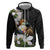 Philippines Eagle with Coat Of Arm Zip Hoodie Simple Sampaguita Jasmine - Wonder Print Shop