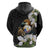 Philippines Eagle with Coat Of Arm Zip Hoodie Simple Sampaguita Jasmine - Wonder Print Shop