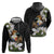 Philippines Eagle with Coat Of Arm Zip Hoodie Simple Sampaguita Jasmine - Wonder Print Shop