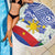 Philippines Flag Beach Blanket Sampaguita Jasmine with Polynesian Tribal LT9 - Wonder Print Shop