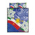 Philippines Flag Quilt Bed Set Sampaguita Jasmine with Polynesian Tribal - Wonder Print Shop