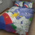 Philippines Flag Quilt Bed Set Sampaguita Jasmine with Polynesian Tribal - Wonder Print Shop