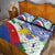 Philippines Flag Quilt Bed Set Sampaguita Jasmine with Polynesian Tribal - Wonder Print Shop