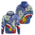 Philippines Flag Zip Hoodie Sampaguita Jasmine with Polynesian Tribal - Wonder Print Shop