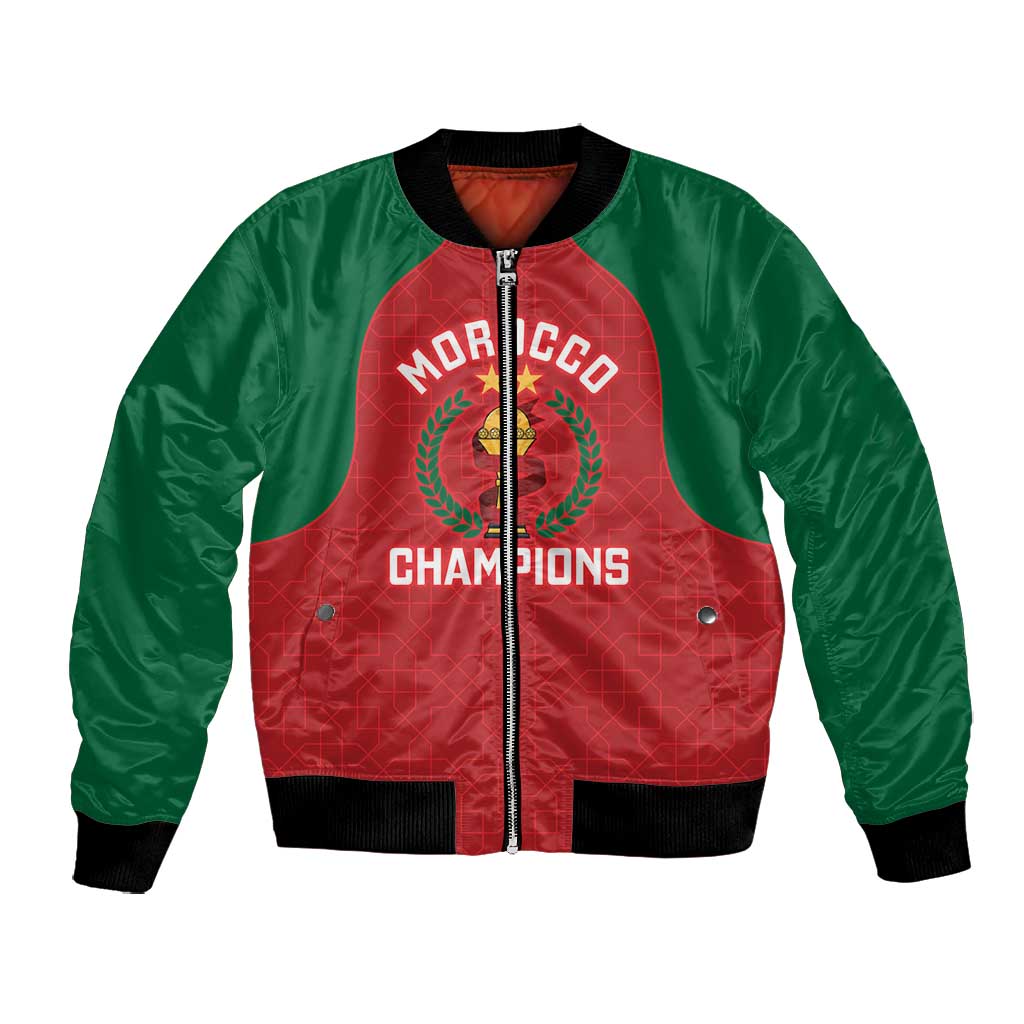 Custom Morocco Atlas Lions Bomber Jacket African Football Champions 2025
