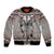 Native American Buffalo Skull Bomber Jacket with Dream Catchers Feathers