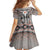 Native American Buffalo Skull Family Matching Long Sleeve Bodycon Dress and Hawaiian Shirt with Dream Catchers Feathers