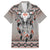 Native American Buffalo Skull Family Matching Long Sleeve Bodycon Dress and Hawaiian Shirt with Dream Catchers Feathers