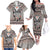 Native American Buffalo Skull Family Matching Off The Shoulder Long Sleeve Dress and Hawaiian Shirt with Dream Catchers Feathers