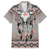 Native American Buffalo Skull Family Matching Off Shoulder Short Dress and Hawaiian Shirt with Dream Catchers Feathers