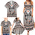 Native American Buffalo Skull Family Matching Summer Maxi Dress and Hawaiian Shirt with Dream Catchers Feathers