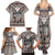 Native American Buffalo Skull Family Matching Summer Maxi Dress and Hawaiian Shirt with Dream Catchers Feathers