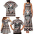 Native American Buffalo Skull Family Matching Tank Maxi Dress and Hawaiian Shirt with Dream Catchers Feathers