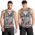 Native American Buffalo Skull Men Tank Top with Dream Catchers Feathers