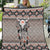 Native American Buffalo Skull Quilt with Dream Catchers Feathers