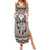 Native American Buffalo Skull Summer Maxi Dress with Dream Catchers Feathers