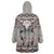 Native American Buffalo Skull Wearable Blanket Hoodie with Dream Catchers Feathers