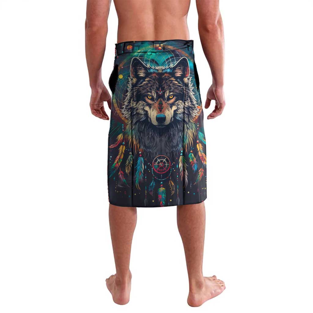 Native American Wolves Lavalava with Dream Catchers Feathers