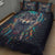 Native American Wolves Quilt Bed Set with Dream Catchers Feathers