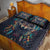 Native American Wolves Quilt Bed Set with Dream Catchers Feathers