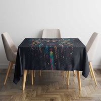 Native American Wolves Tablecloth with Dream Catchers Feathers