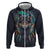 Native American Wolves Zip Hoodie with Dream Catchers Feathers