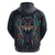 Native American Wolves Zip Hoodie with Dream Catchers Feathers