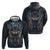 Native American Wolves Zip Hoodie with Dream Catchers Feathers