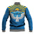 Kyrgyzstan Falcon Personalized Baseball Jacket Tian Shan Mountains Rising Sun