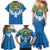 Kyrgyzstan Falcon Personalized Family Matching Mermaid Dress and Hawaiian Shirt Tian Shan Mountains Rising Sun