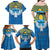 Kyrgyzstan Falcon Personalized Family Matching Off Shoulder Maxi Dress and Hawaiian Shirt Tian Shan Mountains Rising Sun