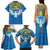 Kyrgyzstan Falcon Personalized Family Matching Tank Maxi Dress and Hawaiian Shirt Tian Shan Mountains Rising Sun