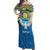 Kyrgyzstan Falcon Personalized Off Shoulder Maxi Dress Tian Shan Mountains Rising Sun