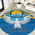 Kyrgyzstan Falcon Personalized Round Carpet Tian Shan Mountains Rising Sun