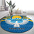 Kyrgyzstan Falcon Personalized Round Carpet Tian Shan Mountains Rising Sun