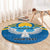 Kyrgyzstan Falcon Personalized Round Carpet Tian Shan Mountains Rising Sun