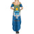 Kyrgyzstan Falcon Personalized Summer Maxi Dress Tian Shan Mountains Rising Sun