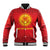 Kyrgyzstan Football Custom Baseball Jacket Kazakh Pattern