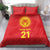 Kyrgyzstan Football Custom Bedding Set Kazakh Pattern