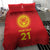 Kyrgyzstan Football Custom Bedding Set Kazakh Pattern