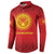 Kyrgyzstan Football Custom Button Sweatshirt Kazakh Pattern