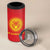 Kyrgyzstan Football Custom 4 in 1 Can Cooler Tumbler Kazakh Pattern