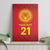 Kyrgyzstan Football Custom Canvas Wall Art Kazakh Pattern