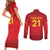 Kyrgyzstan Football Custom Couples Matching Short Sleeve Bodycon Dress and Long Sleeve Button Shirt Kazakh Pattern