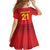 Kyrgyzstan Football Custom Family Matching Mermaid Dress and Hawaiian Shirt Kazakh Pattern